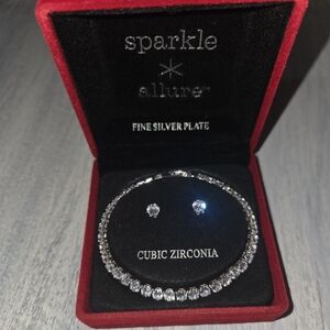 Silver Cubic Zirconia Jewelry Set